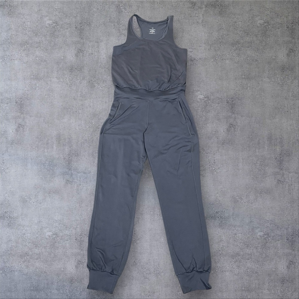 Sweaty Betty Gary Sleeveless Jumpsuit Romper Womens S Razorback Steel Gray Yoga - Picture 2 of 10